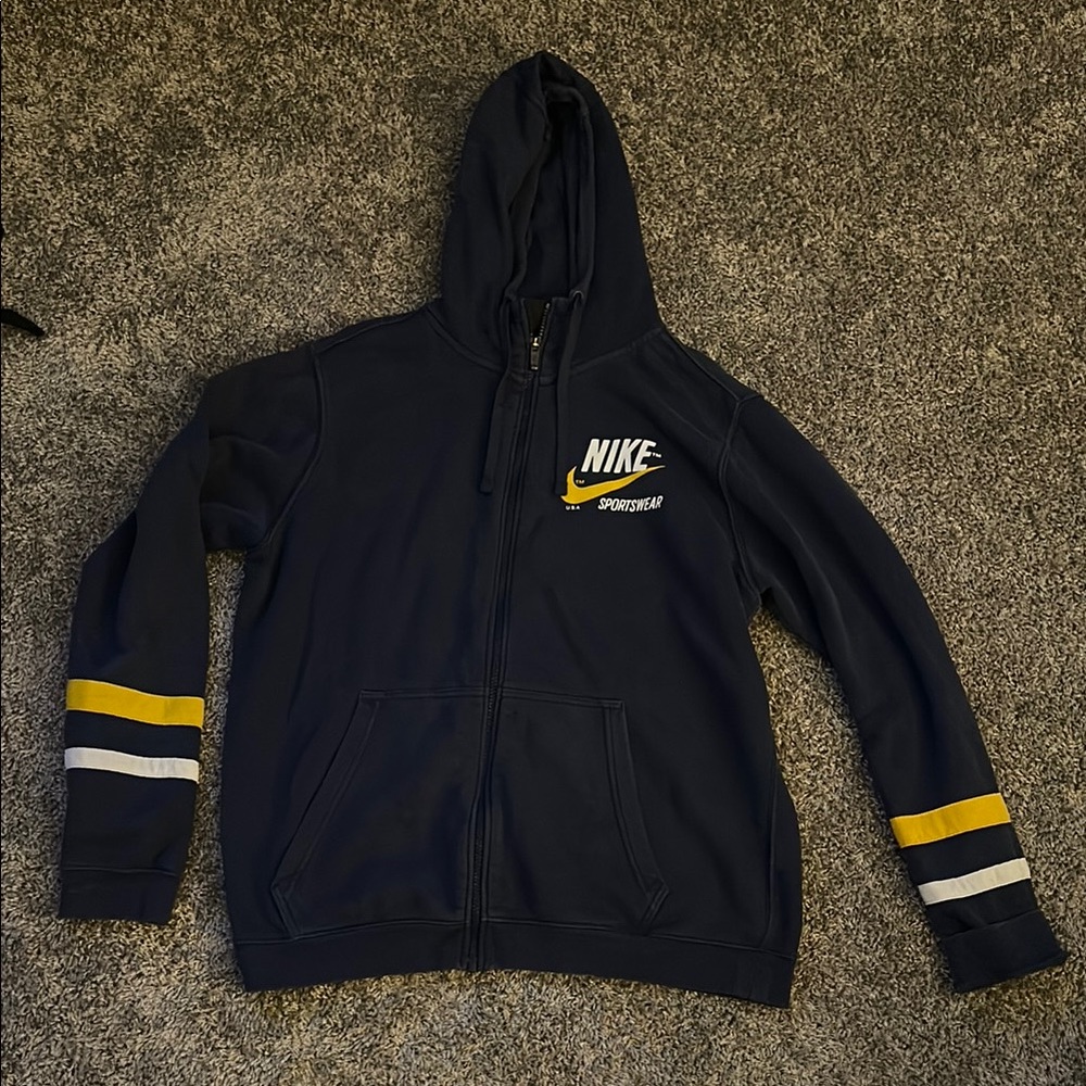 Vintage Navy Nike Zip-up Hoodie